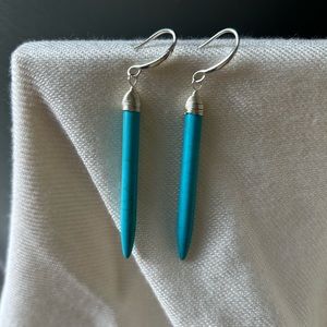 Turquoise and silver earrings